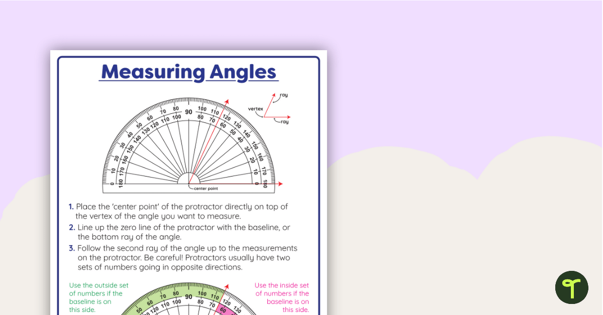 Measuring Angles Anchor Chart Teach Starter Worksheets Library