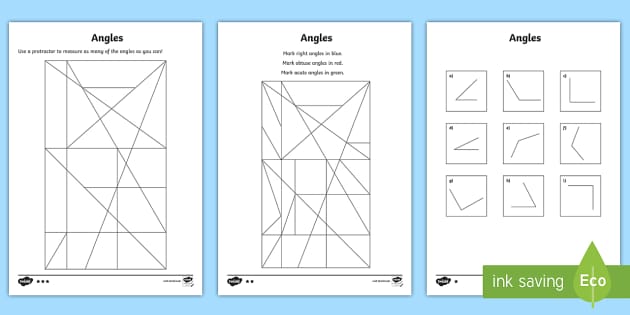 Angles Differentiated Worksheet | Angles Homework | Twinkl