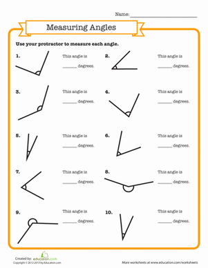 Measuring Angles | Worksheet 