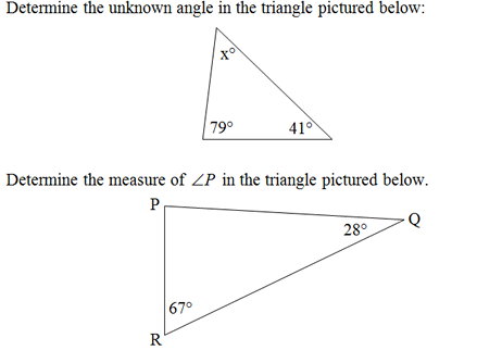 angles of a triangle worksheet answers