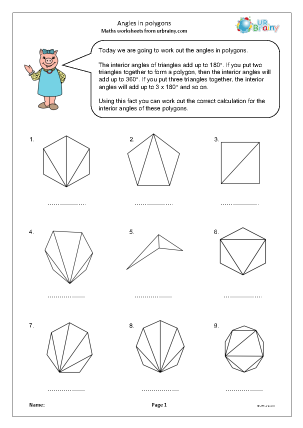 angles of polygon worksheet 8 answer key