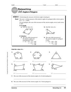 angles of polygon worksheet
