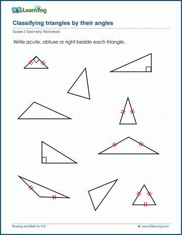Triangles worksheets | Worsheets library