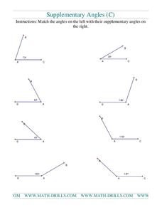 angles worksheet 8th grade
