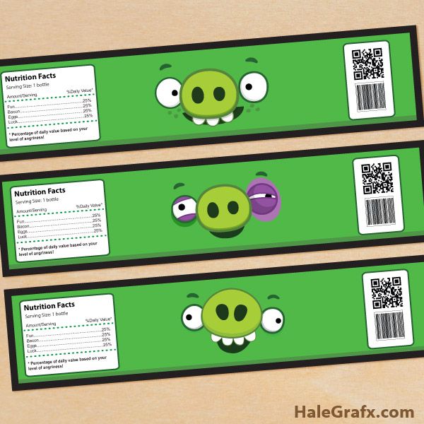 angry birds water bottle labels printable