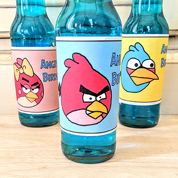 angry birds water bottle labels printable