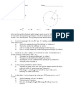 Angular Velocity Worksheet | PDF