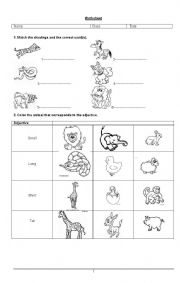 animal habitats worksheet for first grade