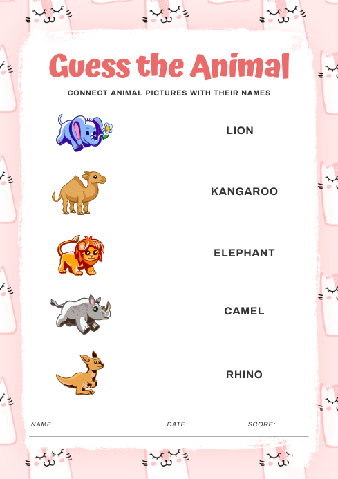 animal kingdom worksheet