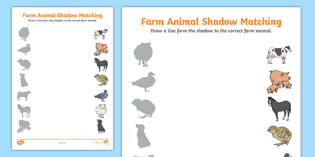 Farm Animal Shadow Matching Worksheet (teacher made) - Worksheets Library farm-animal-shadow-matching-worksheet-teacher-made-worksheets-library