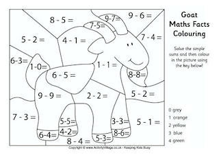 animal maths worksheet