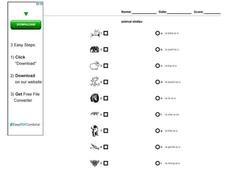 Animal Similes Worksheet for 5th - 6th Grade | Lesson Planet