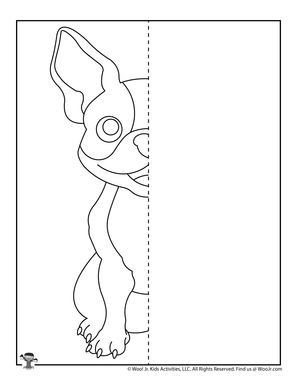 Animal Mirror Drawing Worksheets | Woo! Jr. Kids Activities ...