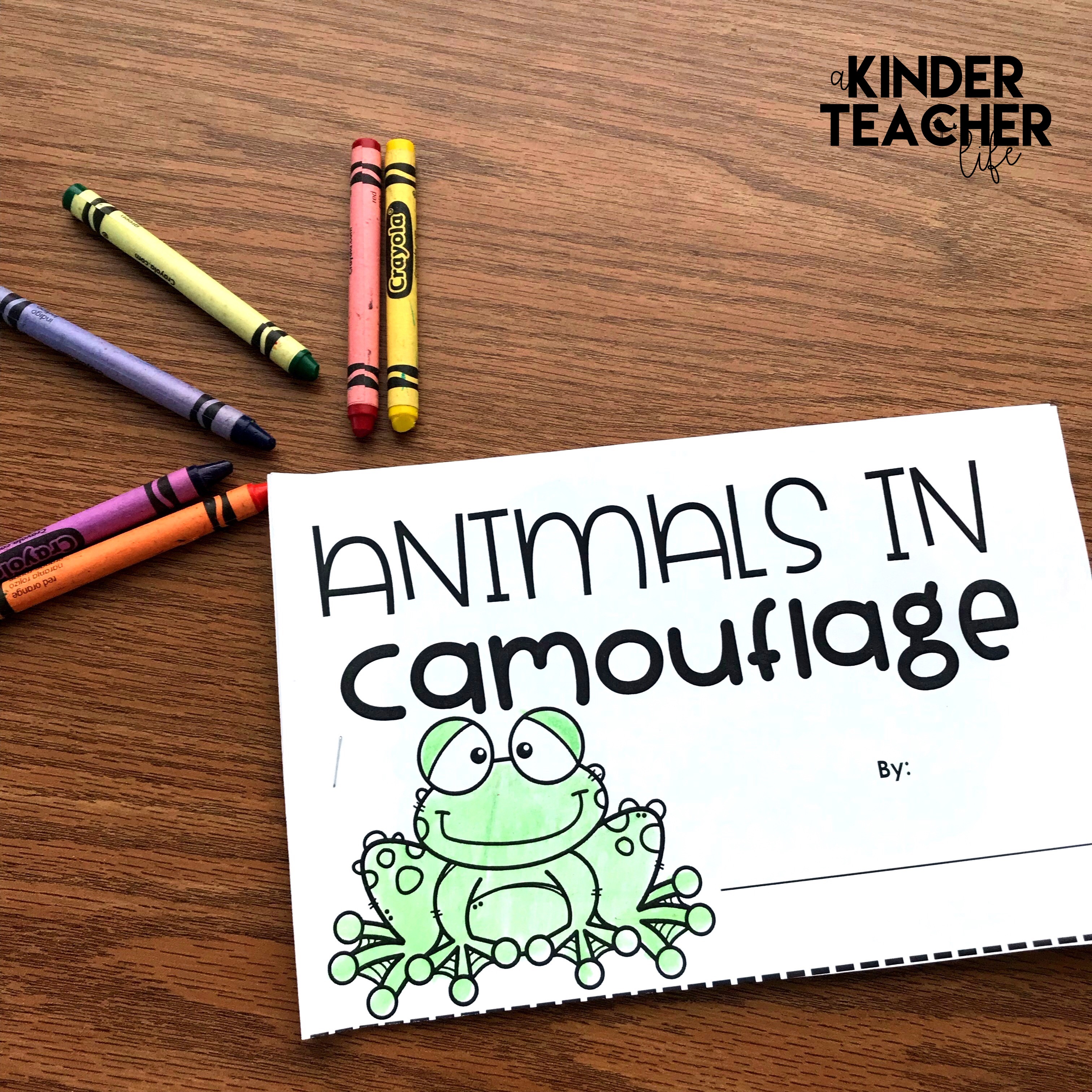 Camouflage ANIMALS COLORING BOOK freebie - A Kinderteacher Life