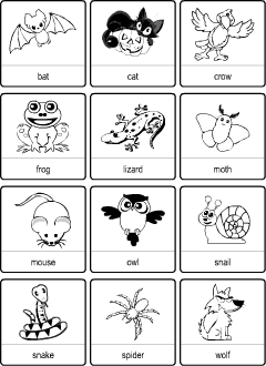 animals vocabulary games printable