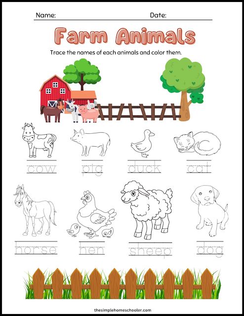15 Fantastic Farm Animal Worksheets: Free &  Easy Print! - The ...