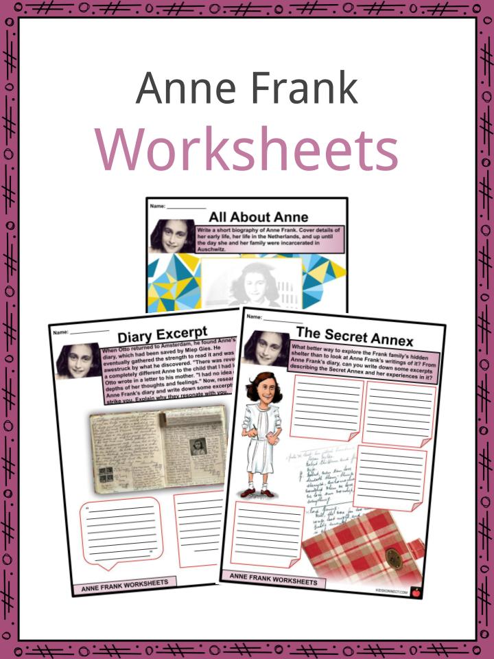 anne frank worksheet middle school