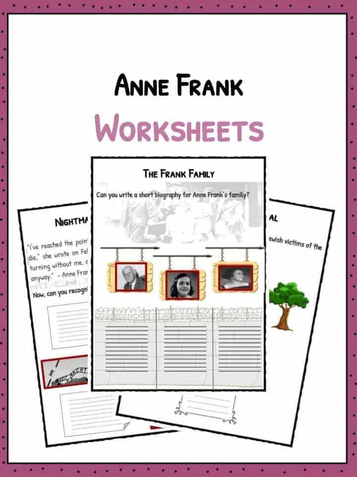 Anne Frank Worksheets | Anne frank, Anne frank diary, Teaching 6th ...