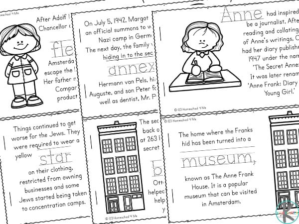 anne frank worksheet