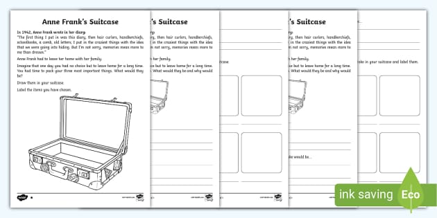 English worksheets: Anne Frank A& E Biography Worksheet