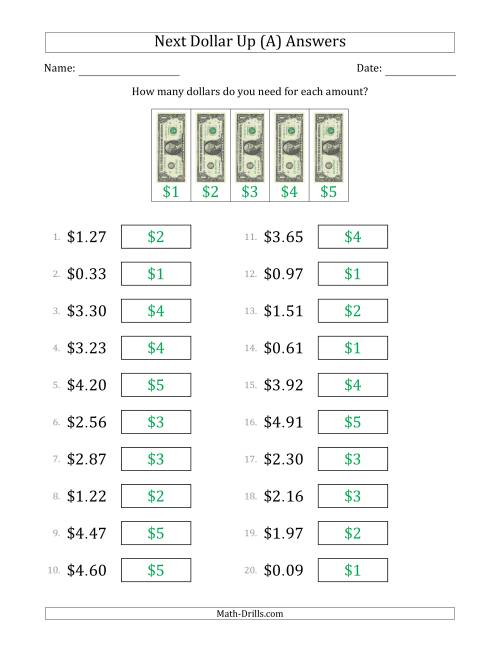 answer key for math worksheet