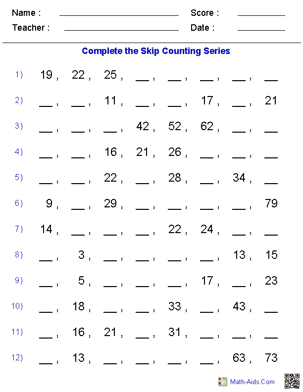 Math Worksheets | Dynamically Created Math Worksheets