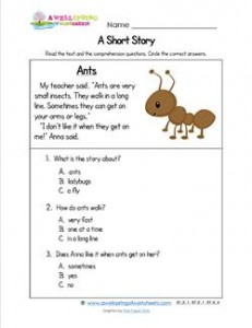 Kindergarten Short Stories - Ants | A Wellspring