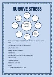SURVIVE STRESS (FOR TEACHERS AND STUDENTS) (4 pages)YOLANDA - ESL ...