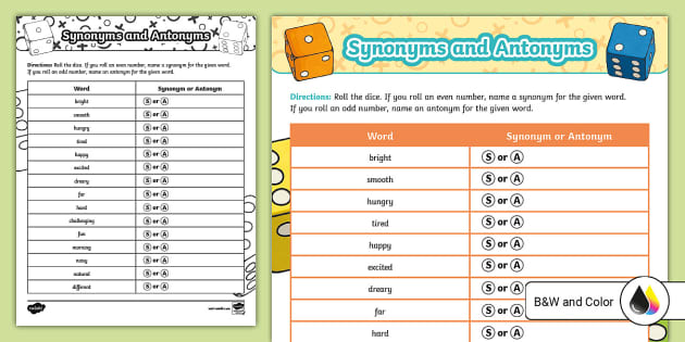 Review Synonyms Game | Fourth Grade Resource | Twinkl USA