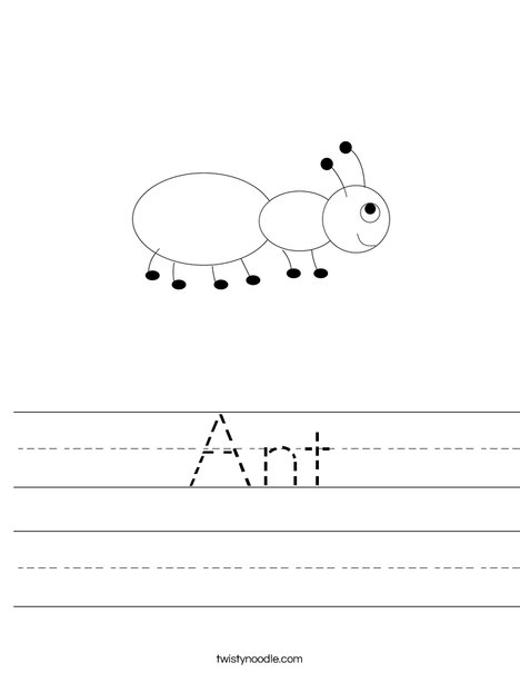 Ant Worksheet - Twisty Noodle