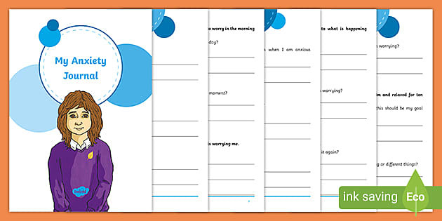 My Anxiety Journal Worksheet (teacher made) - Twinkl