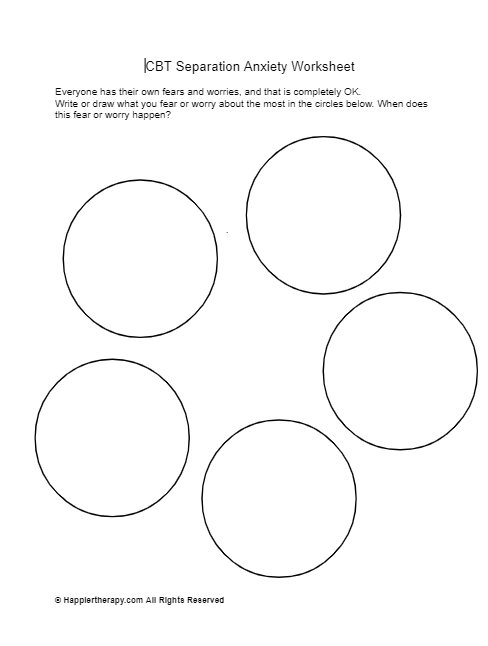 anxiety worksheet for children