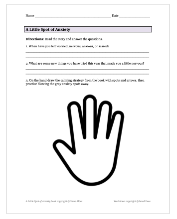 anxiety worksheet for children