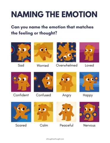 anxiety worksheet for kids
