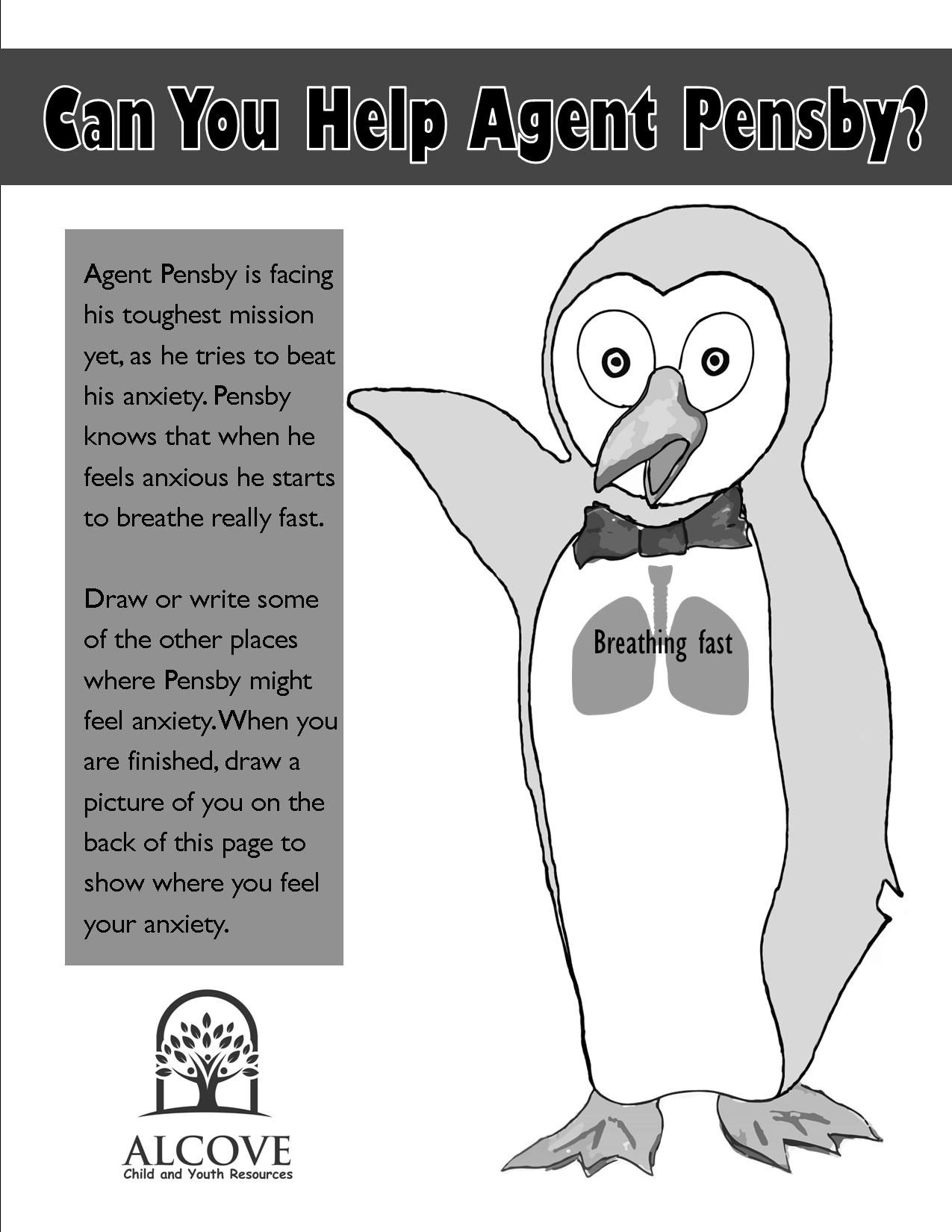 Agent Pensby Anxiety Worksheet for Kids | Counsellor Toolkit