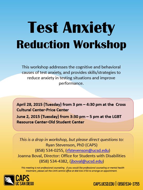 Test Anxiety Reduction Workshop | undergrad@rady blog