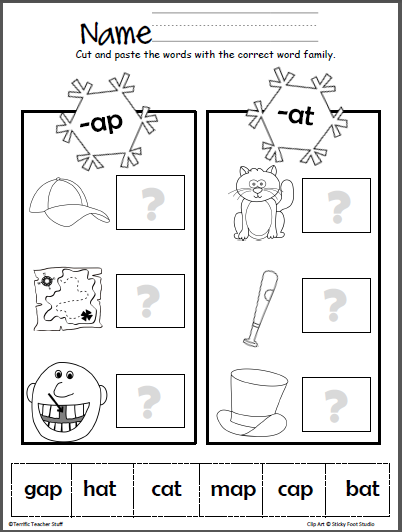 Winter Word Families (ap,at) | Made By Teachers