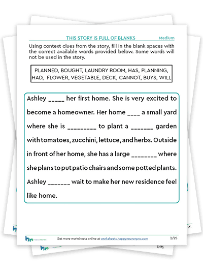 aphasia worksheet