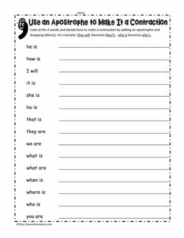 Apostrophe Activity for Google Apps and PDF Worksheets