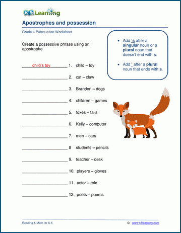 Apostrophes worksheets | Worsheets library