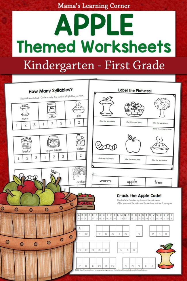 apple s for preschool printable worksheet