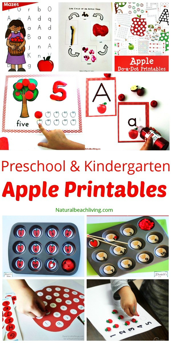 30+ Free Apple Printables for Preschool and Kindergarten - Natural ...