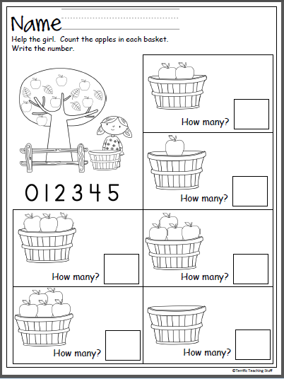 Kindergarten Apple Activities and Worksheets