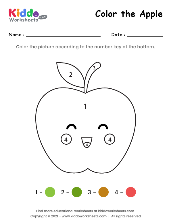 apples worksheet preschool