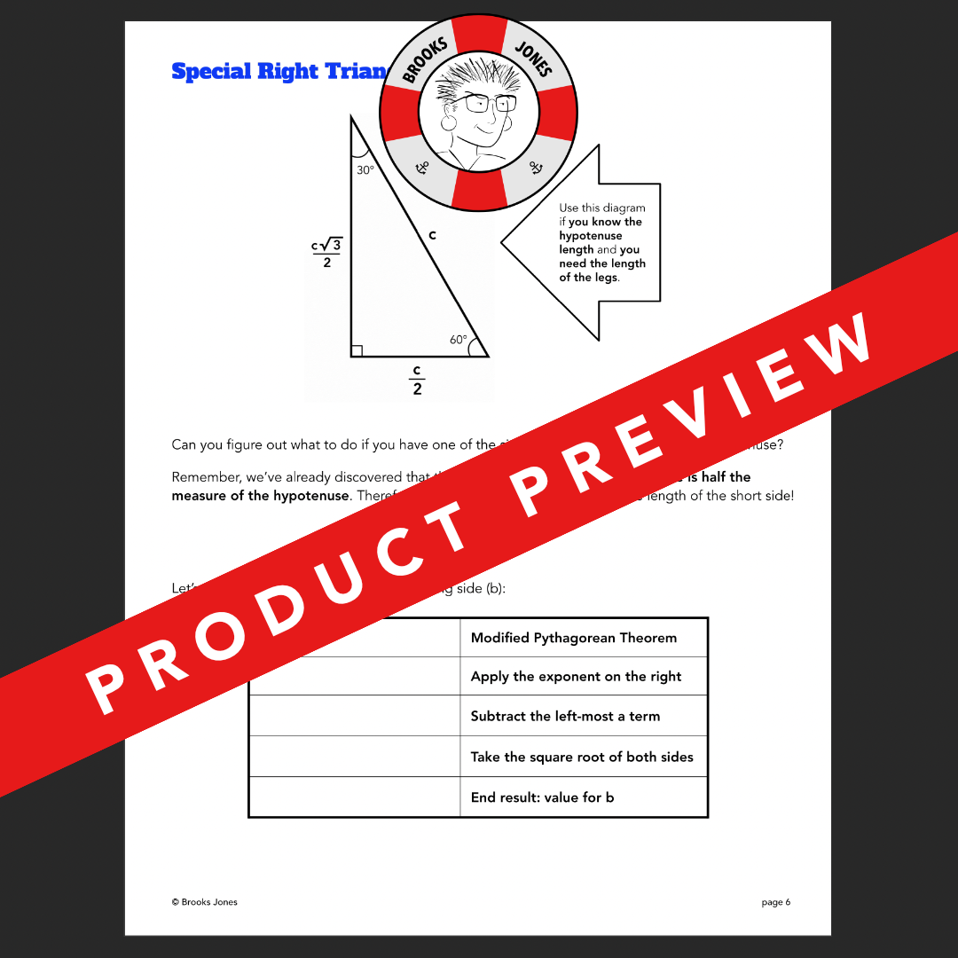 Proving 45-45-90 and 30-60-90 Right Triangles: Guided Notes | Made ...