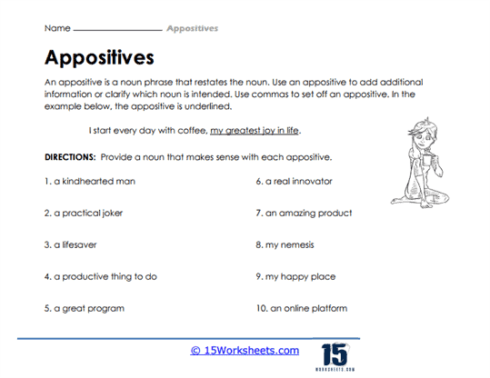 Appositives Worksheets - 15 Worksheets Library