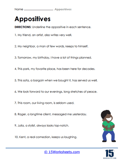 Appositives Worksheets - 15 Worksheets Library