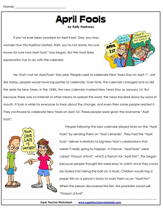 April Fools Printables