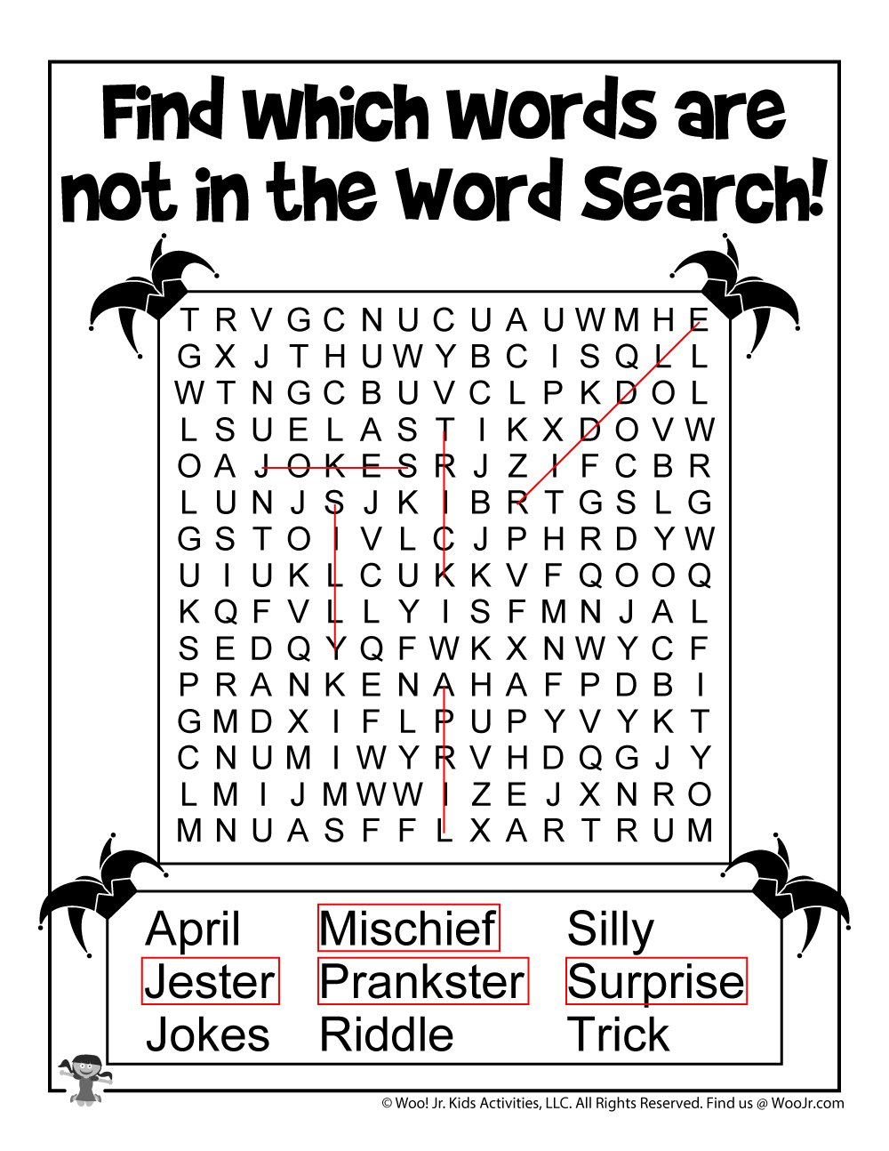 april fools day worksheet printables