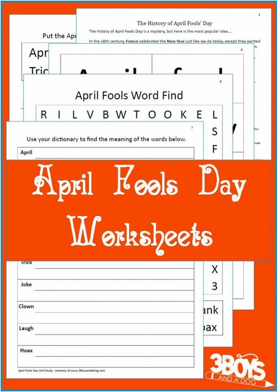 april fools day worksheet